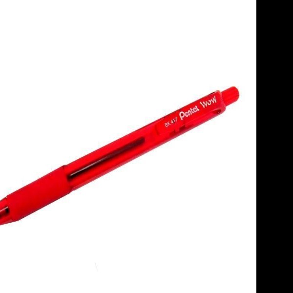BOLIGRAFO WOW BK417-B PENTEL 0.7MM RETRACTIL ROJO PZA